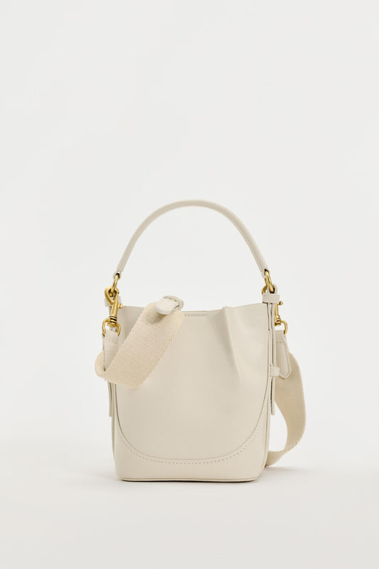 TOP STITCHED MINI BUCKET BAGKopya)