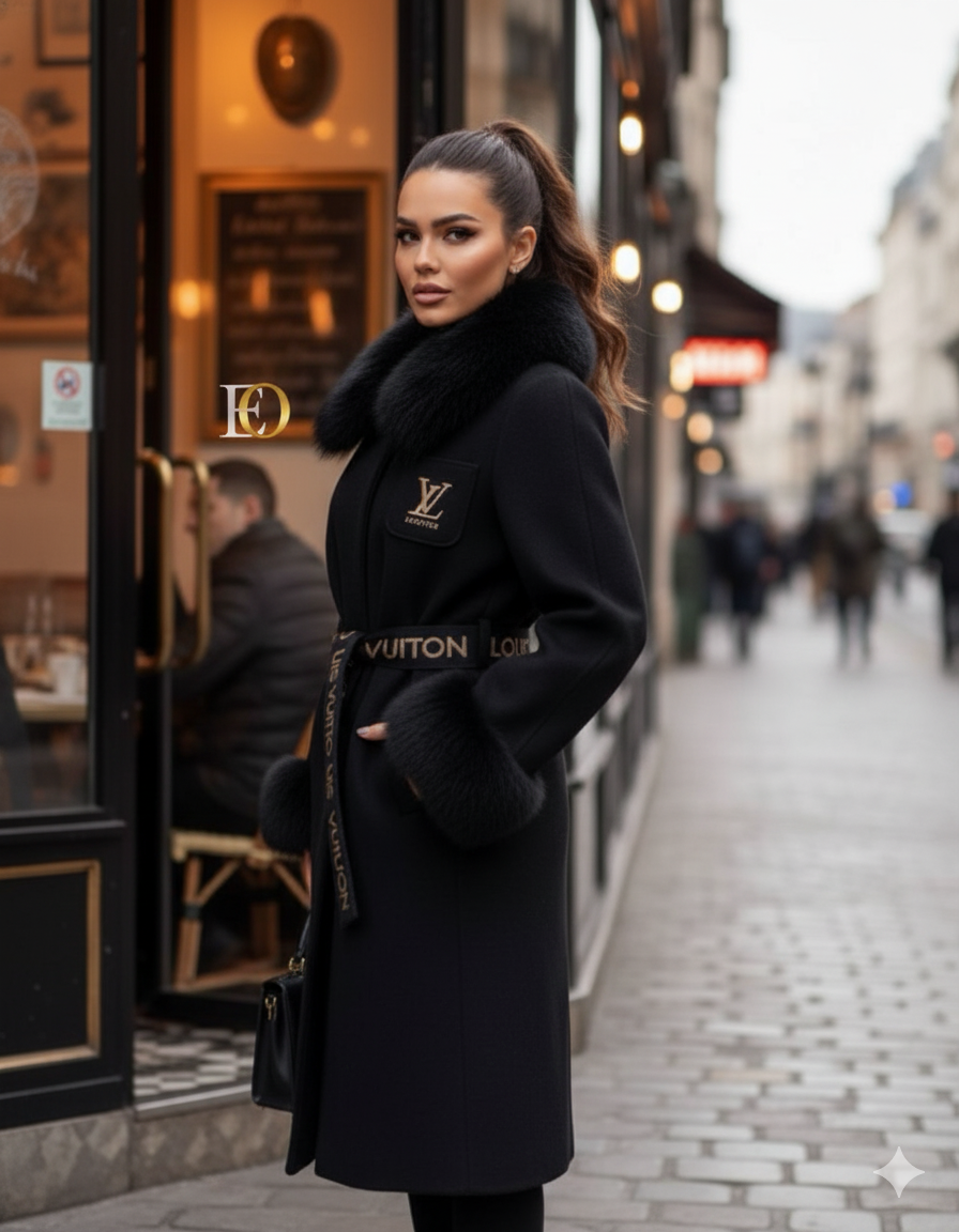 Fur-Lined Cashmere (Black)