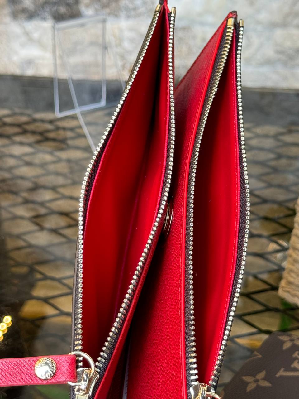 L - Leather Adele Wallet (Red)