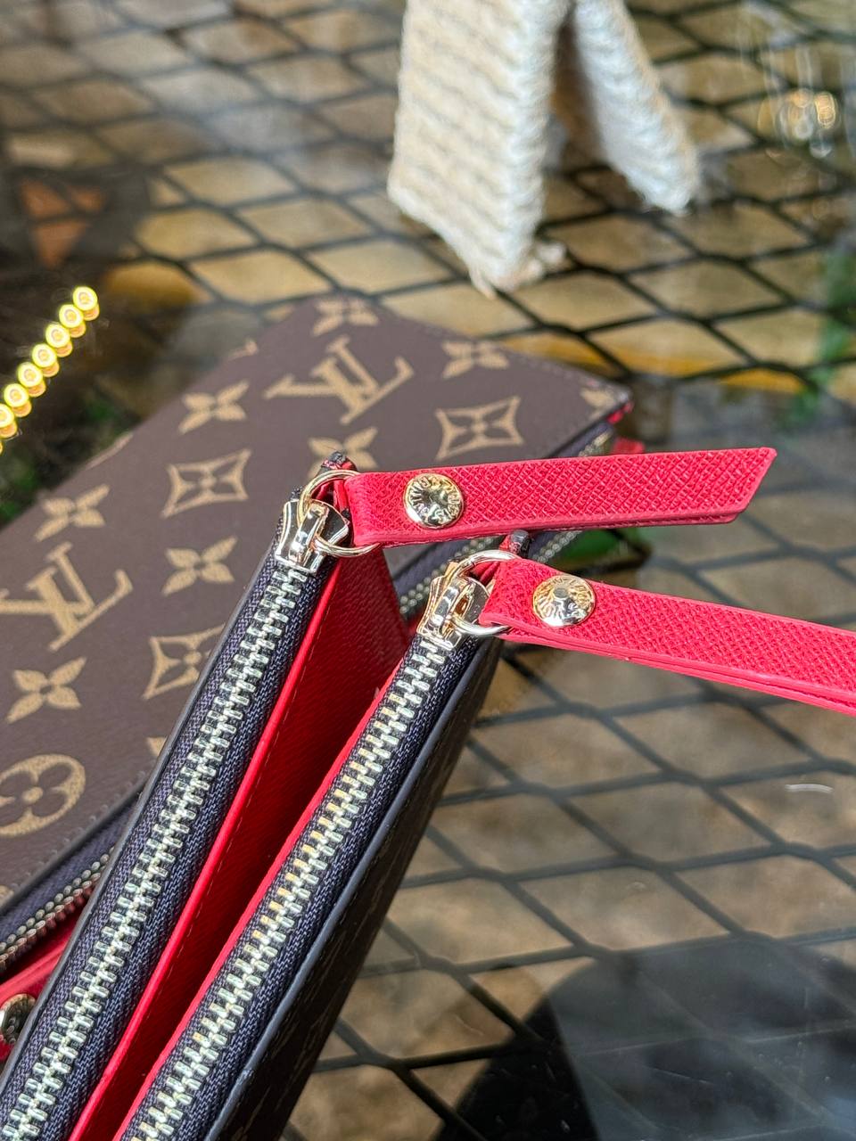 L - Leather Adele Wallet (Red)