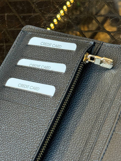 L - Leather Brazza Wallet (Black)
