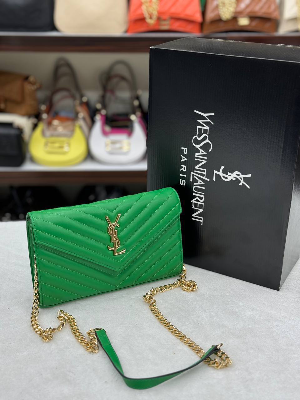 - Quilted Shoulder Bag (Big) (DarkSilver)