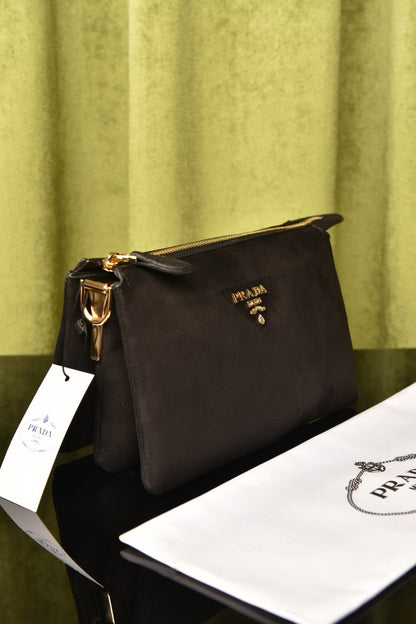 PRD - Vitello Daino Soft Mini Zippered Bag Argilla