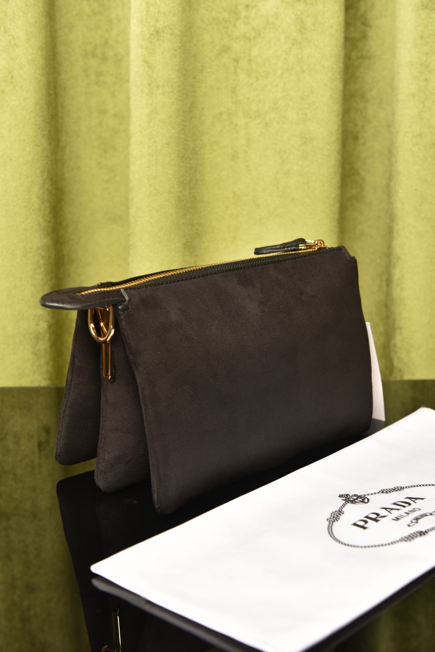 PRD - Vitello Daino Soft Mini Zippered Bag Argilla