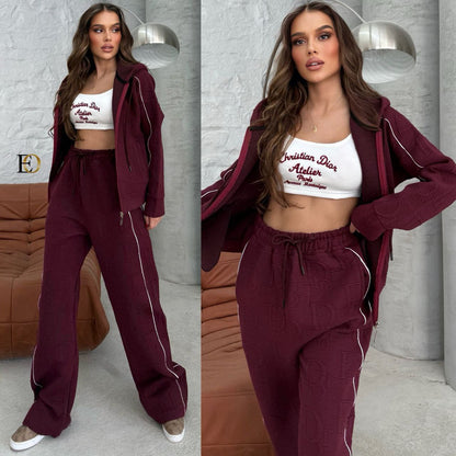 Brushed Fabric 3-Piece Sports Set