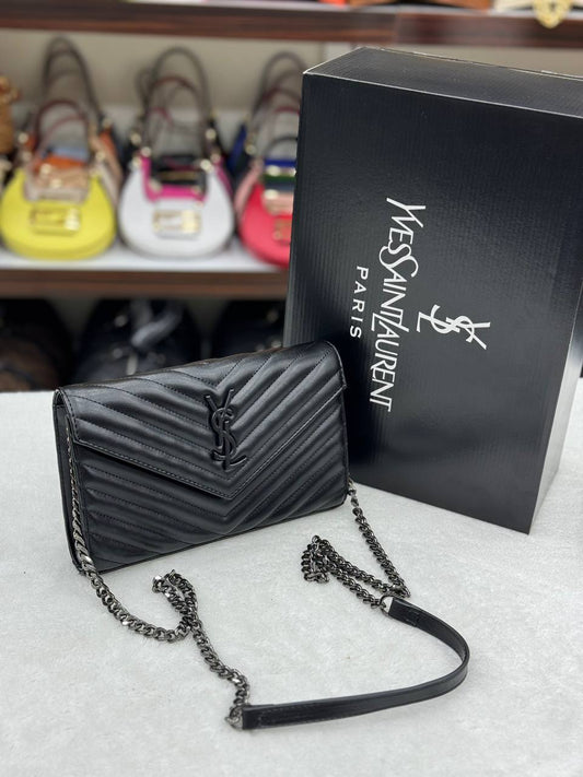 - Quilted Shoulder Bag (Big) (DarkSilver)